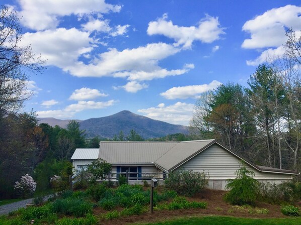 south side of guest house, first view as you drive in