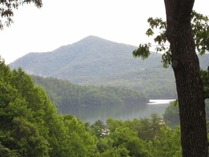 Hiwassee Lake and Blue Ridge Mountains view from porch