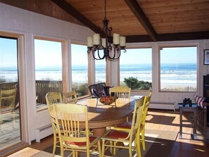 The view to the South West from the dining room (The deck is to the left.)