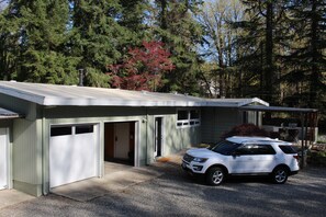 House and garage from the game room 