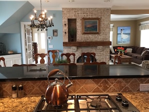 View from the kitchen, across dining toward living room