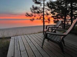 Sunrise from dune deck above the beach