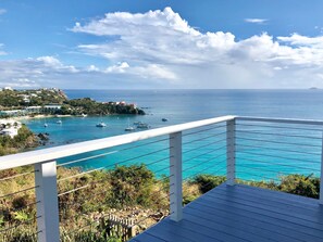 Seaglass private deck with wire railing for the perfect view. 112 sq. feet. 