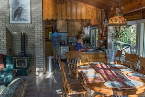 Dining room and kitchen