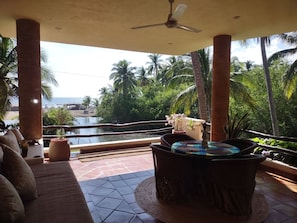 View of mangrove and ocean from patio