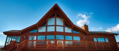 The residence facing east to the Tobacco Root mountains.