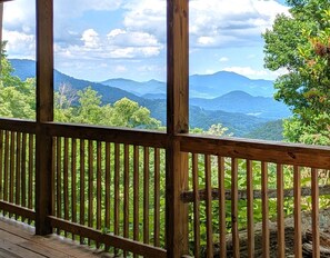 View as you first walk onto the deck.