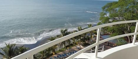 View of Ocean and Beach from the balcony of your suites.