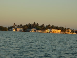 View of Conch Key from a sailboat in the Bay, the sameas Margaritaville site
