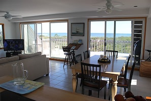 View from kitchen overlooking ocean