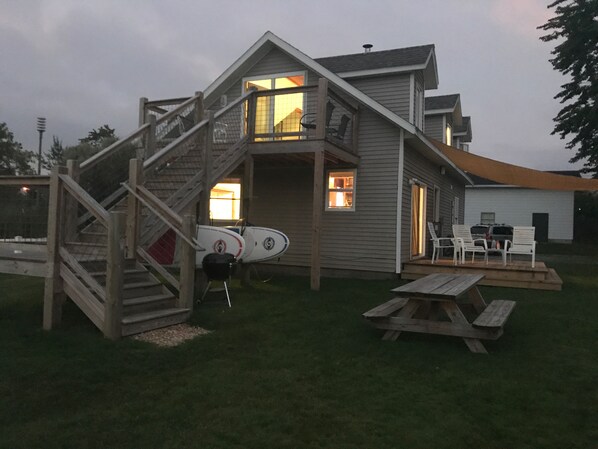 Steps up to Loft deck with amazing views