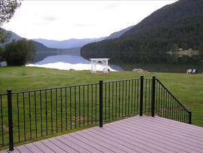 View of the lake from the deck