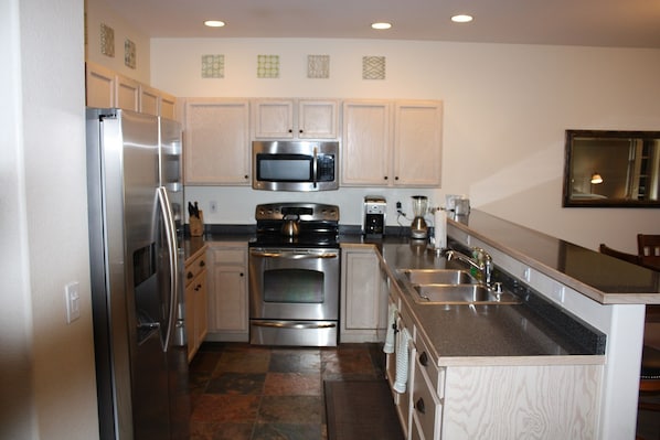 New appliances. Very well equipped kitchen.