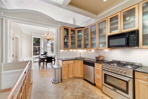 View of kitchen and dining room