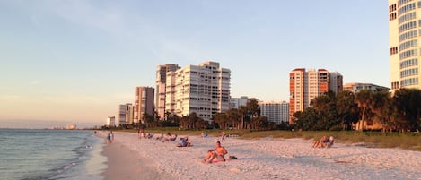 Park Shore Beach at dusk