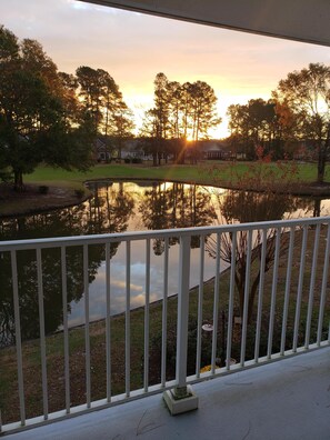 morning view of the sunrise from the balcony