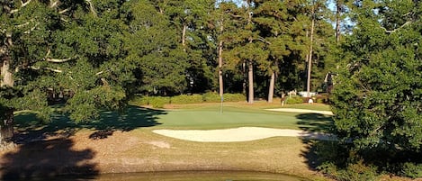 view from the balcony of the 8th green of Magnolia golf course