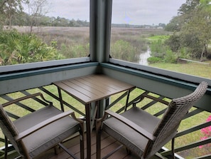 View of Dunbar creek. Remote controlled screen, up or down.