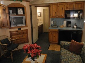 Living room with fold-out coach
