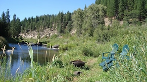 Downriver from one of our river viewing sites