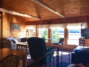Lake views from living room.
