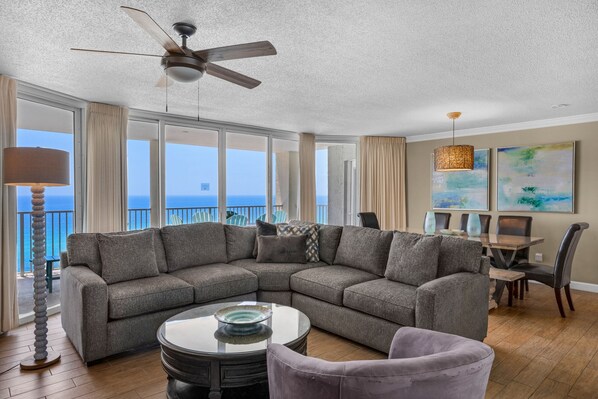 Spacious 3-bedroom condo. Open concept floor plan. Access to super-sized balcony