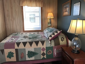 Two full beds in front bedroom