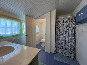 First floor full bath with stand-up shower.