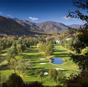 Our gorgeous golf course and mountains