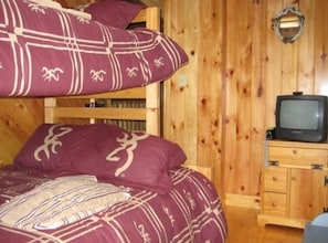 One of the Bed Rooms with Television/Log Decor