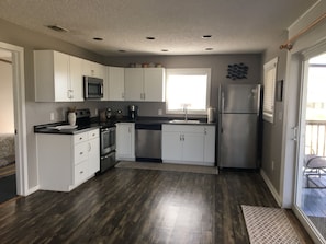 Recently updates kitchen with stainless appliances and all new "stuff"