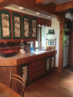 One side of the galley kitchen.