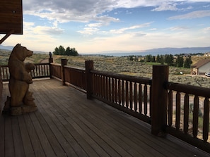 Spacious deck that overlooks beautiful Bear Lake and the golf course