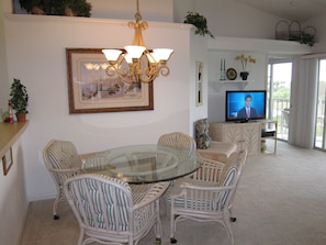 Family Room with Big Screen TV, Dining Table