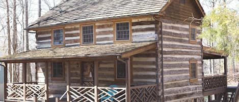 Authentic chinked log cabin constructed with logs over 180 years old! 
