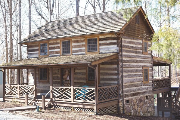 Authentic chinked log cabin constructed with logs over 180 years old! 
