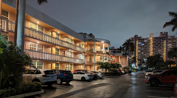 Parking next to apartment