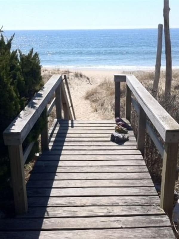 4 min walk to the quiet, pristine beach.