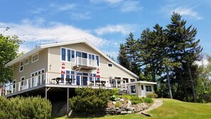 View of the front deck from the beach.