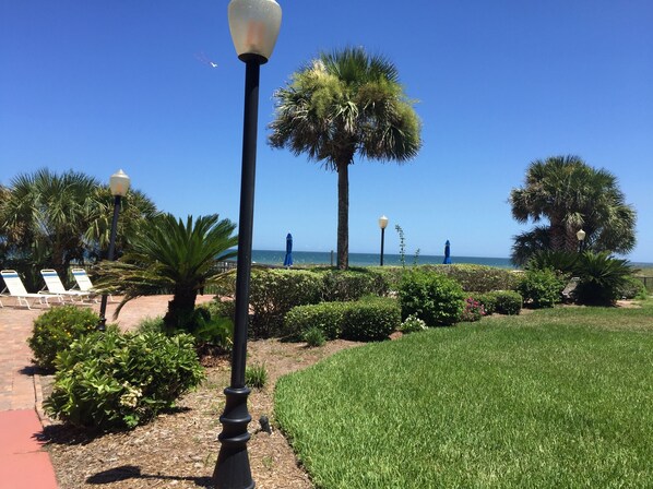 Oceanfront view from our back patio.