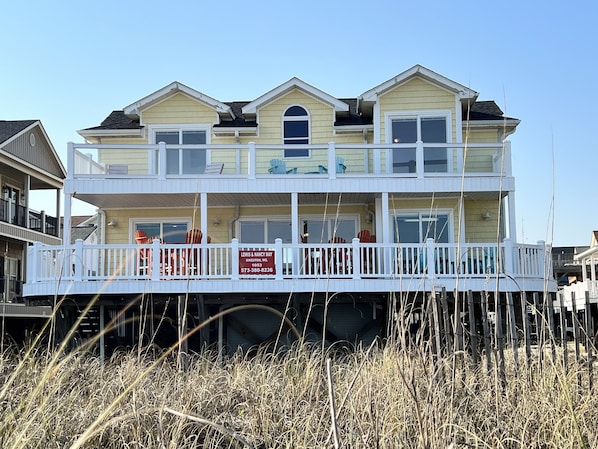 Front of the house from the beach.