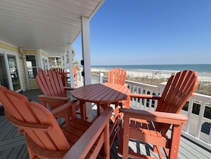 Lower front deck.