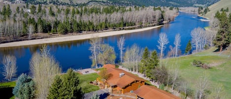 Missoula Riverside Retreat.  On the banks of the Bitterroot River