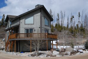 Wraparound deck on the main floor.