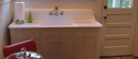 Vintage 1950's Farmhouse Sink - original to the house, original windows and door