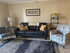 Living room area with plenty of seating