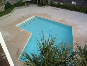 Pool View from Deck & living room and dining room.
