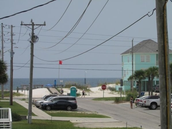 All about the view! Beautiful view of the Gulf just a 1 minute walk away