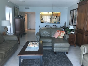 Living room looking towards the kitchen