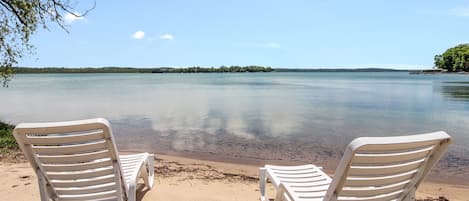 Looking south on Elk Lake from the beach